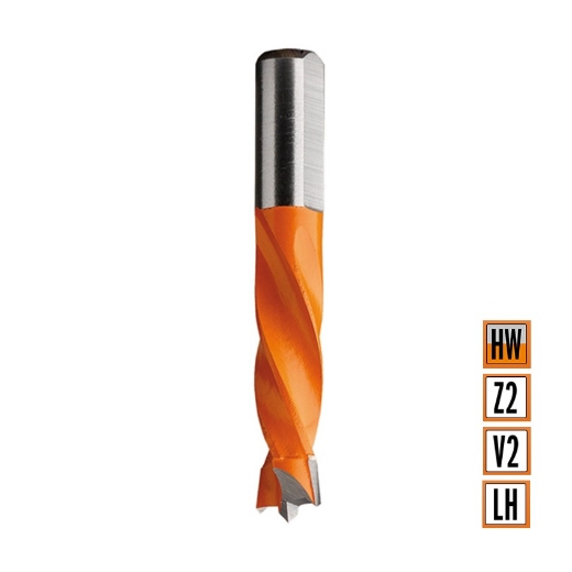 Afbeeldingen van CMT Drevelboor D=6.35mm I=30mm LT=55.5mm S=8x20mm Z2+V2 LH HW - 306.064.12