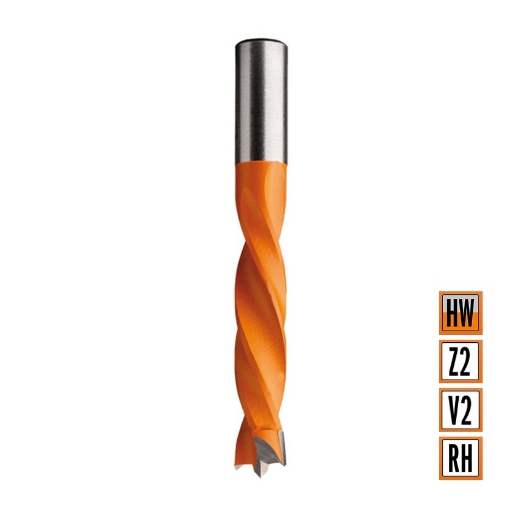 Afbeeldingen van CMT Drevelboor D=10mm I=40mm LT=67mm S=8x20mm Z2+V2 RH HW - 307.100.11