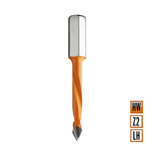 Afbeeldingen van CMT Spitse drevelboor D=5mm I=43mm LT=70mm S=8x20mm Z2 LH HW - 368.050.12