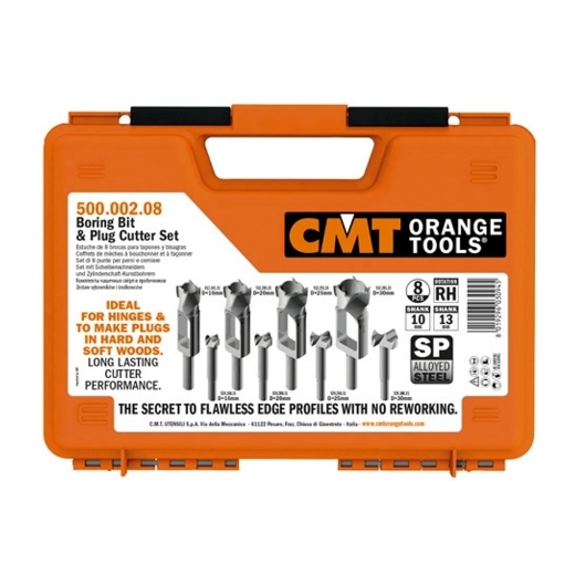 Afbeeldingen van CMT 8-delige boren- en proppenborenset D=8-10-12-15mm RH SP - 500.001.08