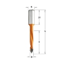 Afbeeldingen van CMT Spitse drevelboor D=8mm I=43mm LT=70mm S=8x20mm Z2 LH HW - 368.080.12