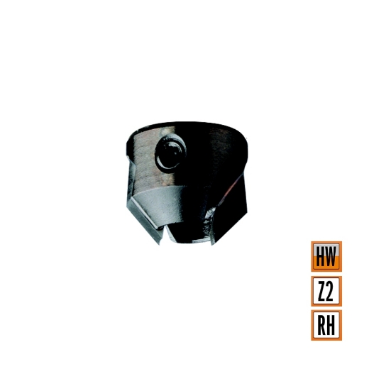 CMT Opsteekverzinker voor dubbel spiraal D=18mm d=8mm LT=15mm Z2 RH HW - 316.080.11