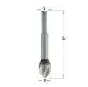 Afbeeldingen van CMT Verzinker 90° voor handmachine D=20mm I=10mm LT=95mm S=8mm Z5 RH HSS - 521.200.31