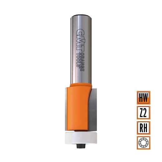 Afbeeldingen van CMT Rechte frees met Delrin kogellager D=19.05x25.4mm L=78mm S=12mm Z2 HW - 980.571.11