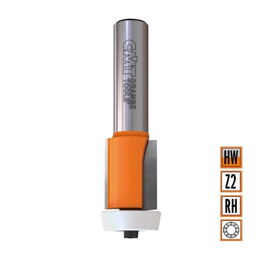 Afbeeldingen van CMT Rechte frees met Delrin kogellager D=22x25.4mm 10° L=78mm S=12mm Z2 HW - 980.572.11