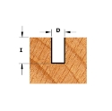 Afbeeldingen van CMT Contractor rechte bovenfrees D=16x20mm L=51mm S=8mm Z2 HW - K174-160