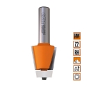 Afbeeldingen van CMT Hoekafschuinfrees met kogellager D=31.7x22.2mm 15° L=72mm S=12mm Z2 HW - 966.501.11