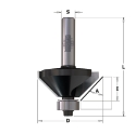 Afbeeldingen van CMT Afschuinfrees met lager (contractor) D=35x15mm 45° L=56mm S=8mm Z2 HW - K936-350