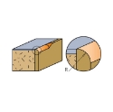 Afbeeldingen van CMT holle radiusfrees zonder opstaande kantmm S=8mm L=45mm D=21.7mm R=3.2mm Z2 DP RH - 938.190.61