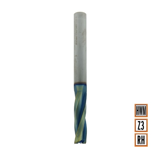 Afbeeldingen van CMT Positieve spiraalfrees D=8x32mm L=80mm S=8mm Z3 Chrome Coating DLCS HWM - 193.081.41