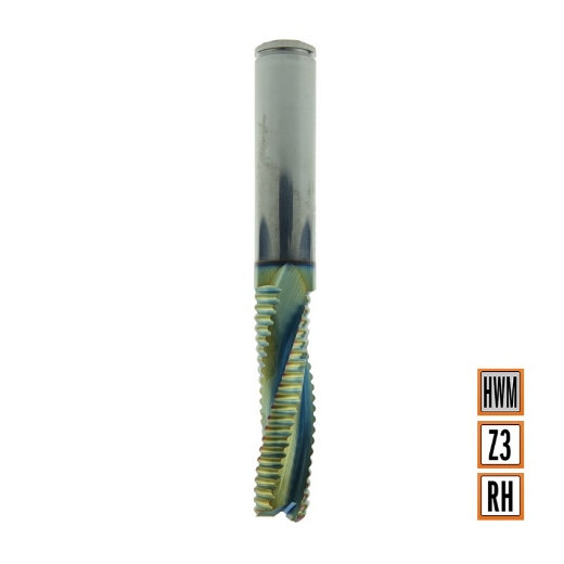 Afbeeldingen van CMT Positieve spiraalfrees D=12x52mm L=100mm S=12mm Z3 Chrome Coating DLCS HWM - 195.122.41