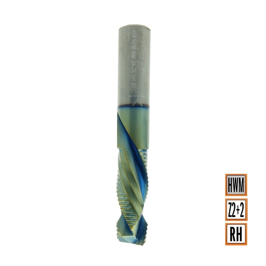 Afbeeldingen van CMT Gecombineerde positieve spiraal - en schrobfrees D=12x35mm L=80mm S=12mm Z2+2 Chrome Coating DLCS HWM - 197.121.41