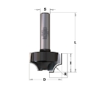 Afbeeldingen van CMT Afrondfrees (contractor) D=25.4x14.3mm R=6.35 L=46mm S=8mm Z2 HW - K927-064