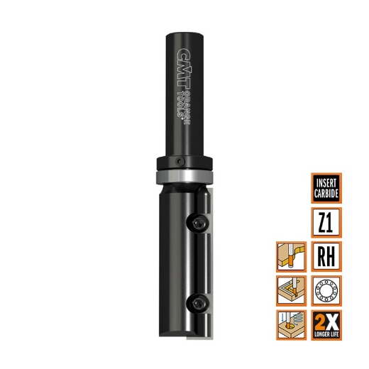 Afbeeldingen van CMT Rechte groeffrees D=19x49.5mm L=100mm S=12mm Z1 HWM - 652.690.11B