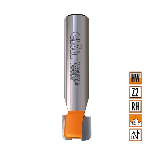 Afbeeldingen van CMT Rechte groeffrees met afgeronde hoeken D=15.87x12.7mm R=3.2 L=63.5mm S=12mm Z2 HW - 981.511.11
