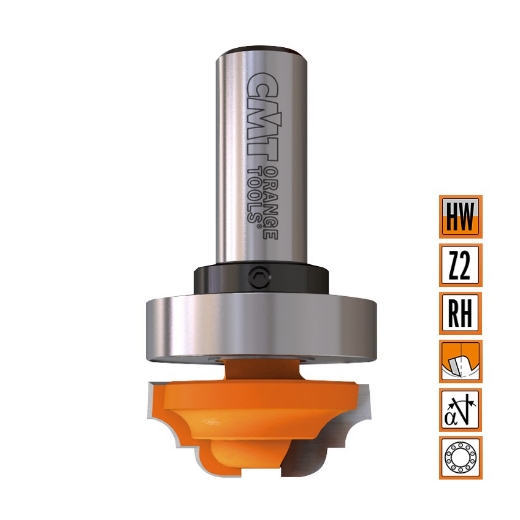 Afbeeldingen van CMT Profielfrees met kogellager D=31.7x13mm R=4 L=58mm S=8mm Z2 HW - 948.317.11B
