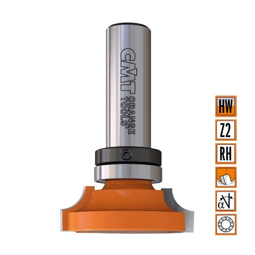 Afbeeldingen van CMT Profielfrees met kogellager D=38x14.5mm R=9.5 L=59mm S=8mm Z2 HW - 967.103.11B