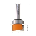Afbeeldingen van CMT Sponning- en kantenfrees met schuine snijkoppen + aanlooplager D=19mm I=9.5mm L=63.5mm S=12mm Z2 HW - 952.501.11B