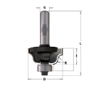 Afbeeldingen van CMT Contractor profielfrees met lager D=28.6x12.7mm R=4 L=54mm S=8mm Z2 HW - K940-286