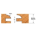 Afbeeldingen van CMT Tweedelige frees met profiel en conterprofiel D=44.4mm L=71mm S=12mm Z2 HW - 991.503.11