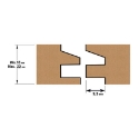 Afbeeldingen van CMT Profiel - conterprofielfrees - zweeds verstek D=41mm L=72mm S=8mm Z2 HW - 991.153.11