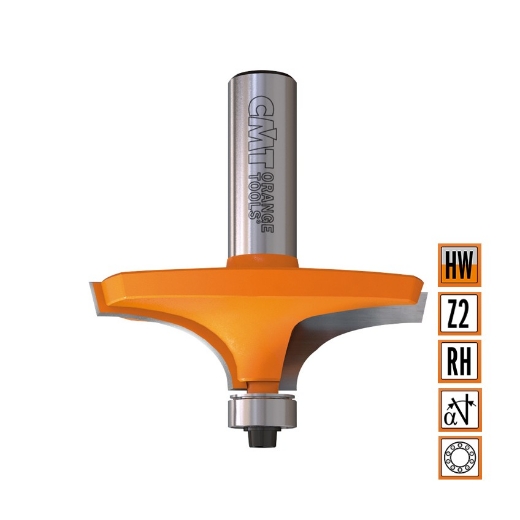 Afbeeldingen van CMT Tafelkant- en handvatfrees D=63.5x19mm L=68mm S=12mm Z2 HW - 956.601.11