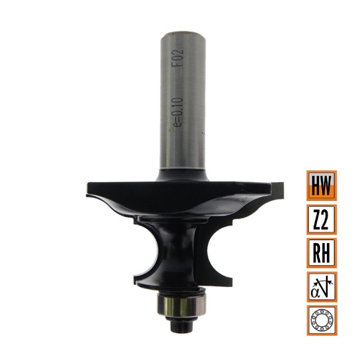 Afbeeldingen van CMT Tafelkant- en handvatfrees D=50.8x25.4mm S=12mm Z2 HW - 956.606.11