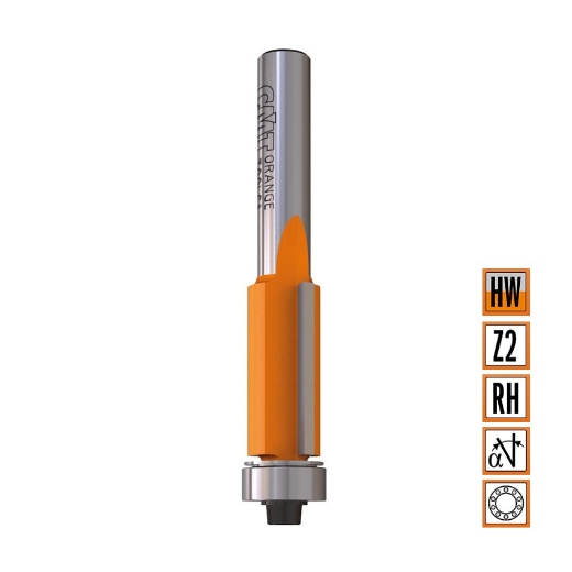 Afbeeldingen van CMT Uitloopfrees met kogellager D=19x70mm L=118.5mm S=12mm Z2 HW - 906.693.11