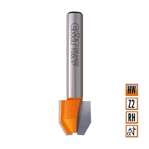 Afbeeldingen van CMT Uitloopfrees met gecombineerde snijkoppen D=12x12.7mm 30° L=44.5mm S=8mm Z2 HW - 921.030.11