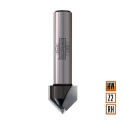Afbeeldingen van CMT V-groeffrees 90° (contractor) D=31.7x20mm 90° L=60mm S=8mm Z2 HW - K915-317