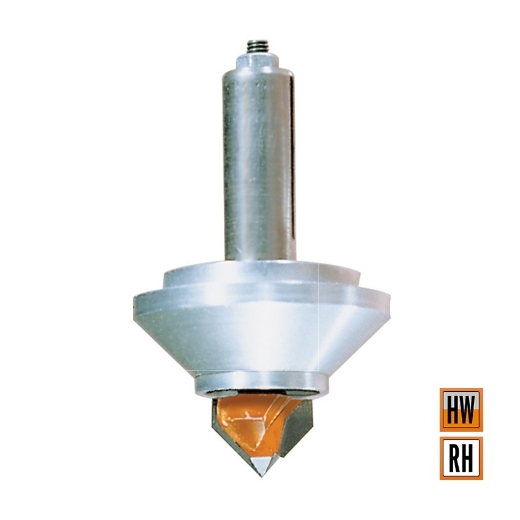 Afbeeldingen van CMT 3-D graveerfrees met kogellager & aluminium geleider D=44.5mm S=8mm HW - RCS-BIT8