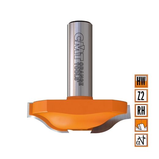 Afbeeldingen van CMT Horizontale bossingfrees zonder kopse lager D=50x14mm R=12 L=52mm S=12mm Z2 HW - 970.501.11