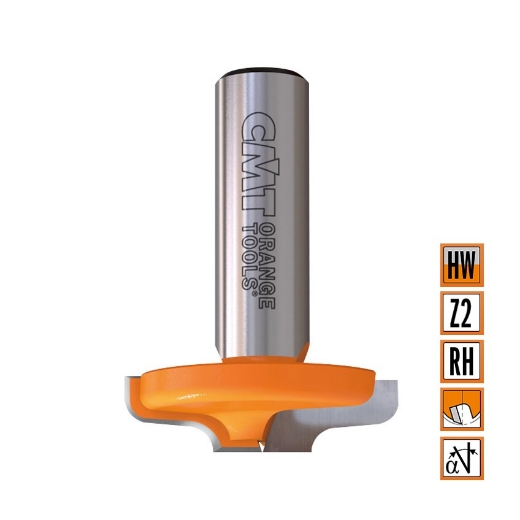 Afbeeldingen van CMT Horizontale bossingfrees zonder kopse lager D=35x9.5mm R=3.2 L=48mm S=12mm Z2 HW - 970.504.11