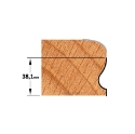 Afbeeldingen van CMT Tafelkant- en handvatfrees D=31.7x38.1mm R=25.4 L=87mm S=12mm Z2 HW - 956.702.11