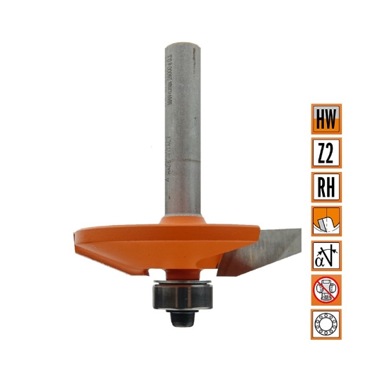 Afbeeldingen van CMT Horizontale bossingfrees D=47.6x9.5mm L=58mm S=8mm Z2 HW - 990.012.11