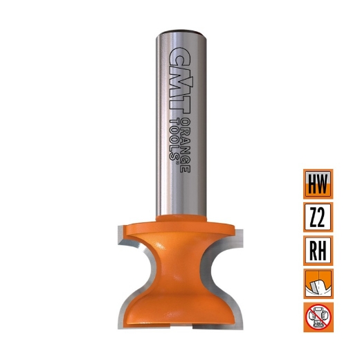 Afbeeldingen van CMT HW vensterbankfrees D=31.7x25.4mm R=9.5 L=73mm S=12mm Z2 HW - 955.804.11