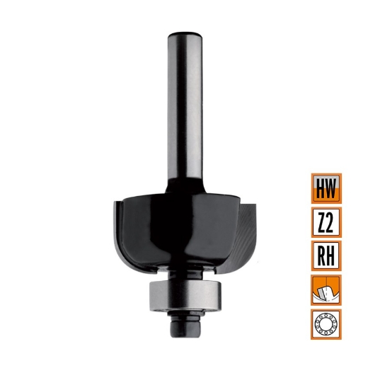 Afbeeldingen van CMT Contracto holprofieffrees met lager D=31.8x14mm R=9.5 L=56mm S=8mm Z2 HW - K937-317