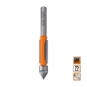 Afbeeldingen van CMT Boor- en uitloopfrees met geleiding tegen de frees D=8x19mm L=64mm S=8mm Z2 HW - 916.080.11