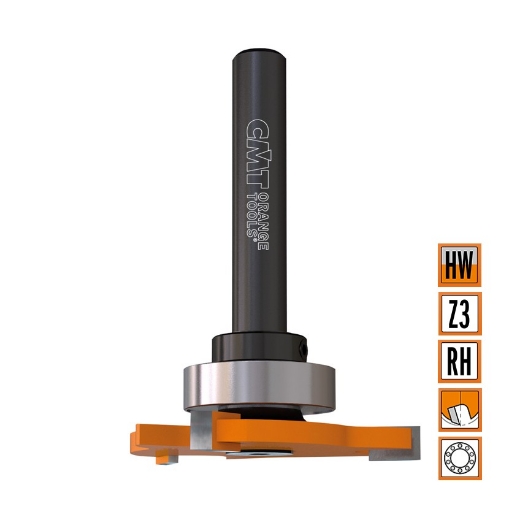 Afbeeldingen van CMT Schijffrees met freesdrager + kogellager zonder sluitmoer D=47.6x3mm L=57.5mm S=8mm Z3 HW - 923.330.11A