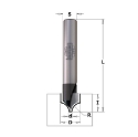 Afbeeldingen van CMT Contractor infrees-afrondfrees D=10x10mm R=5 L=50.8mm S=8mm Z2 HW - K965-100