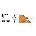 Afbeeldingen van CMT Verstekfrees met rechte hoeken D=70x31.7mm 45° L=70mm S=12mm Z2 HW - 955.503.11