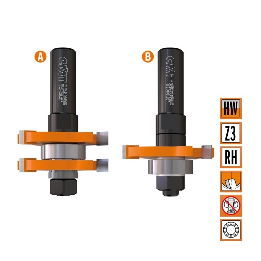 Afbeeldingen van CMT Tand- en groeffrezenset D=47.6mm S=8mm Z2 HW - 900.126.11