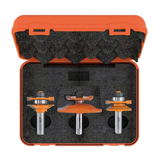 Afbeeldingen van CMT 3-delige keukendeurfrezenset profiel D S=12mm Z2 HW - 900.521.11