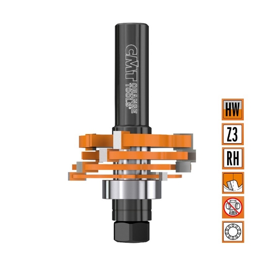 Afbeeldingen van CMT Verstelbare groeffrezenset van 3.2mm tot 18mm D=47.6mm S=12mm Z3 HW - 900.506.11
