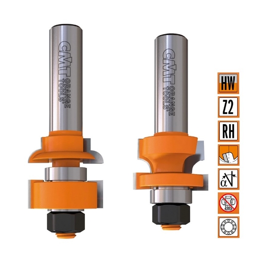 Afbeeldingen van CMT Profiel en conterprofielfreesset D=28.7mm R=4.8 L=79mm S=8mm Z2 HW - 991.012.11