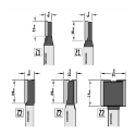 CMT Set van 5 frezen Contractor in pvc kistje S=8mm HW - K900-005-01
