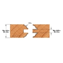 Afbeeldingen van CMT Deurprofiel- en conterprofiel frezenset D=44.5/48x35/44.5mm R=8 L=100mm S=12mm Z2 HW - 955.806.11