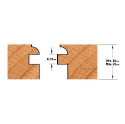 Afbeeldingen van CMT Profiel en conterprofielfreesset D=28.7mm R=4.8 L=79mm S=8mm Z2 HW - 991.012.11