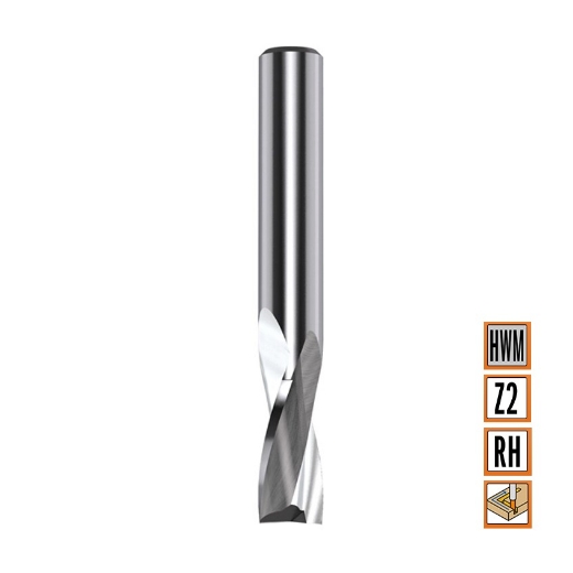 Afbeeldingen van CMT Spiraalfrees met positive snijhoek D=4x10mm L=60mm S=6mm Z2 HWM - 186.640.11