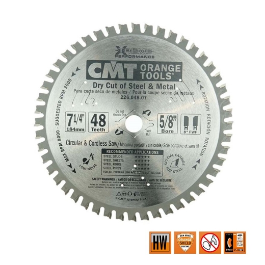 Afbeeldingen van CMT Multi-cirkelzaagblad voor metalen & sandwich panelen 184x15.87x2mm Z48 HW - 226.048.07
